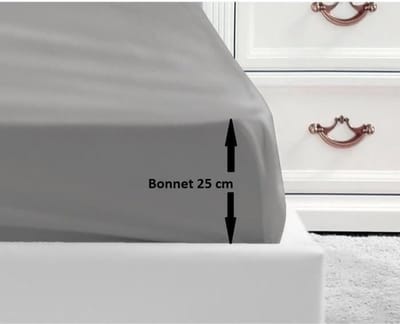 Verstelbaar onderlaken Lovely Home Lichtgrijs 180 x 200 180 x 200 cm