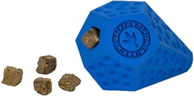kiwi walker - hondenspeelgoed - diaball mini blauw - 8.5 x 7.5 cm sterk, drijvend , stuiterend - met snackholes