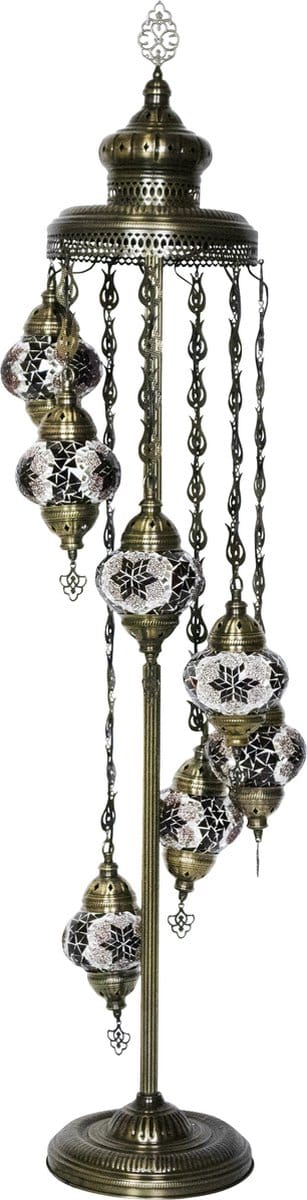 Oosterse mozaiek vloerlamp - Donkerpaars - Hoogte 160 CM