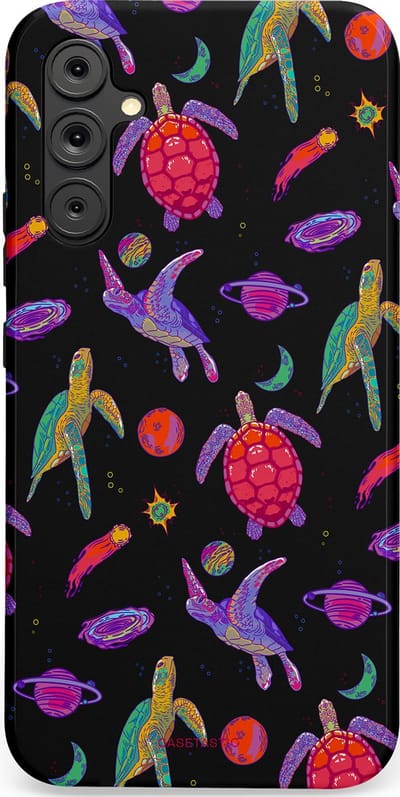 Casetastic Hoesje Geschikt voor Samsung A34 (5G) - Stijlvolle Beschermende Duo-layer Case - Astro schildpad