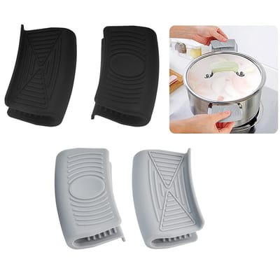 Ynkkvre - 4 stuks Siliconen Handgrepen voor Pannen – Hittebestendig – Silicone Klemgreep voor Oven, Kommen en Gietijzeren Koekenpannen – Bescherming tegen Hitte