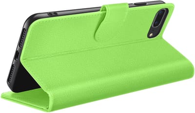 Zanae, Hoesje geschikt voor iPhone 8 Plus / 7 Plus - Wallet Case & Magneetsluiting, Groen