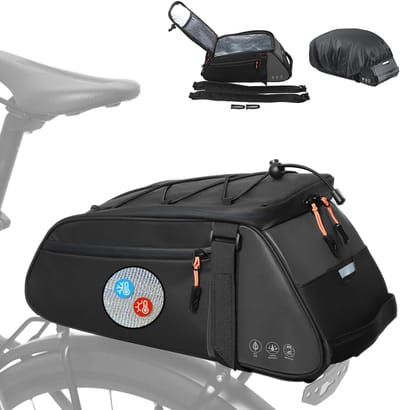 Fietsbagage Tas - Zadeltas Bagagedrager - Spullen Vervoeren - Isolerend Reflecterend - 10 Liter - Zwart