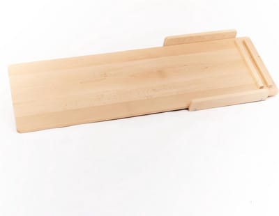 Houten Glijbaan - Kinderen Speelgoed - Motorische Ontwikkeling - Massief Beukenhout - 130 cm Breed - Natuurlijk Hout