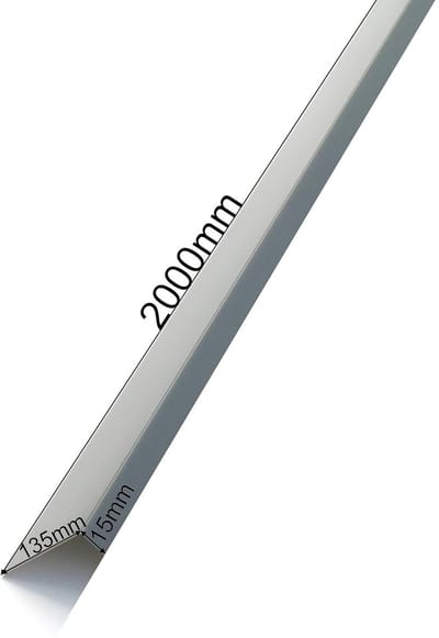 Aluminium Hoekplaat - L-Profiel Randplaat - Gevel Bekleding - 90 Graden Hoek - 135x15 mm - Antraciet Grijs
