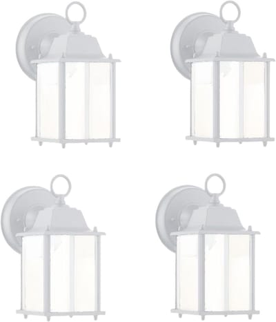 Witte Led Wandlantaarns - Buitenlampen Set - Terras Verlichten - Natte Locatie Certificering - 4 Stuks - Wit