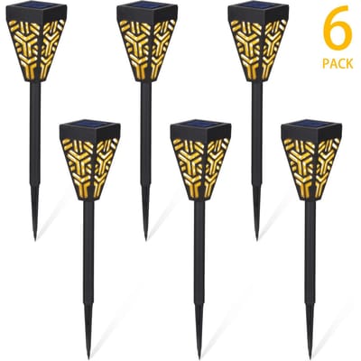 Tomshine tuinverlichting op zonne-energie LED's gazonlamp verlichtingssensor decoratief landschapslicht warme witte kleur