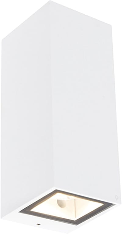 QAZQA baleno - Moderne Wandlamp Up Down voor buiten - 2 lichts - D 92 mm - Wit - Buitenverlichting