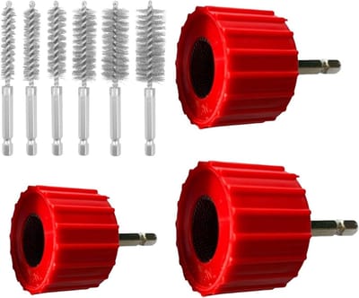 Leidingboring Set - Pijp Reiniger - Sanitair Onderhoud - Boor Gedreven Reiniging - 3 Maten Boren - Zilverkleurig