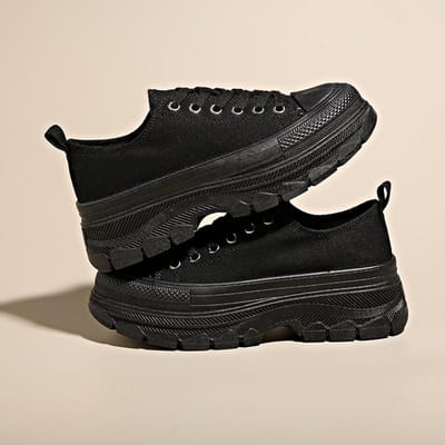 Canvas Schoenen Dames Lente Nieuw Ademend Studenten Board Schoenen Verhogende Casual Schoenen 38 zwart