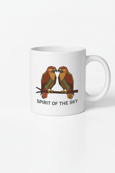 Mok Geometrische Roofvogels - Spirit of the Sky - Uniek Design Koffiemok Cadeau