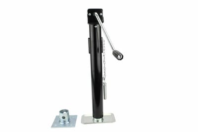 Steunpoot aanhanger 2250 kg met handzwengel | Klapbaar | Vierkant 57 mm | Boutflens