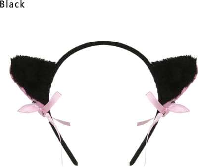 Hiden - Haarband Anime Kattenoren - Haar - Haarband dames - Kinderen - Beauty & Fashion - Cosplay - Zwart