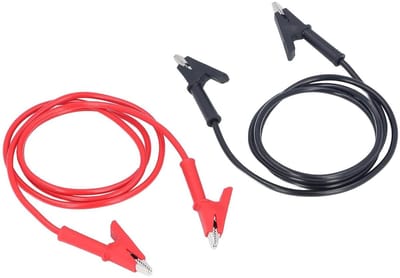 Krokodillenklemmen Meetsnoeren - Testkabels Klemmen - Elektrische Projecten - Messing Siliconen - 20A 3000V - Rood Zwart