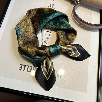 Dames Sjaal - Sjaals - Stola - Vierkante doek - Elegant Stijlvol Dames haar sjaal - Satijn zijde - Hals sjaaltje - Sjaaltje Satijn - Neksjaaltje - Omslagdoek Modesjaals - Neksjaal - Dames Halsdoek -Dame - 15323 - Hoofdafbeelding, 53*53 cm