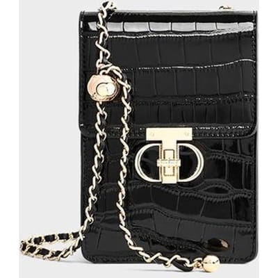 Emmertas Dames Zomertas Dames Crossbody Tas Leer Kleine Tas Geavanceerd Gevoel Schoudertas Mobiele Telefoontas black