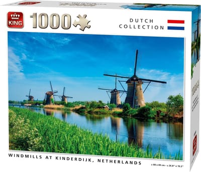 King Legpuzzel Windmolens Kinderdijk 1000 Stukjes