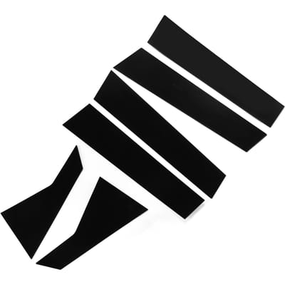 6 Stuks Deurpaneel Window Cover Trim Glanzend Zwart Pillar Posts Decal Sticker voor Civic Sedan 10e Generatie black