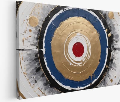 Saammp Muurcirkel Hout - Tijger in het bos - Natuur - Dieren - Ø 80 - Wandcirkel - Wanddecoratie Cirkel - muurdecoratie Woonkamer - Slaapkamer decoratie - Rond Schilderij