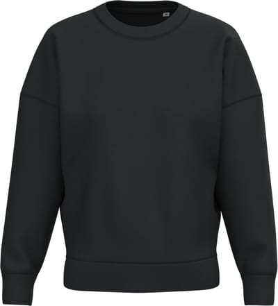 Native Spirit Ecologische dames sweater met ronde hals en afhangende mouwen NS439 - Black - M
