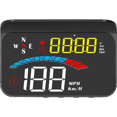 Affichage Tête Haute Universel HUD Projecteur HD Moniteur de Fonction d'Avertissement Instrument de Voiture yellow