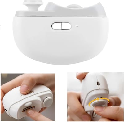 2 in 1 Elektrische Nagelknipper met LED Licht - Draadloze Nagelslijper voor Kinderen en Volwassenen