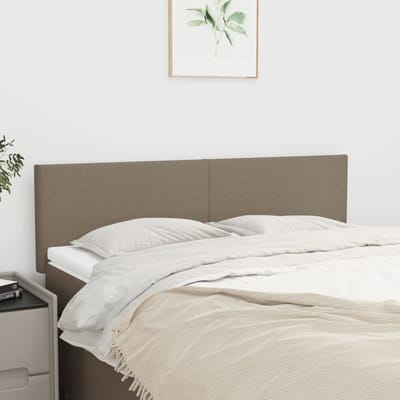 vidaXL - Hoofdborden - 144x5x78/88 - cm - stof - taupe