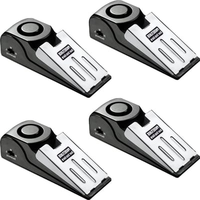 Deurstop Alarm - Reis Beveiliging - Extra Veiligheid - 120DB Sirene - 4 Stuks - Zwart