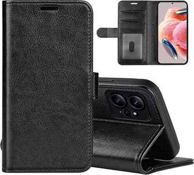 MobyDefend Hoesje - Geschikt voor Xiaomi Redmi Note 12 4G - Wallet Book Case (Sluiting Achterkant) - Zwart