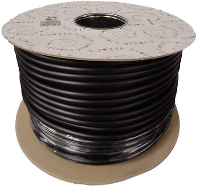 Ronde Zwarte Flexibele Installatiekabel 3 Kern 1mm² - Verschillende Lengtes Verkrijgbaar
