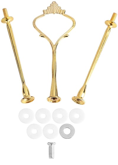 Dailygoody - Tiered Rod Set - Bruidstaart Cake Stand - Gouden Kleur