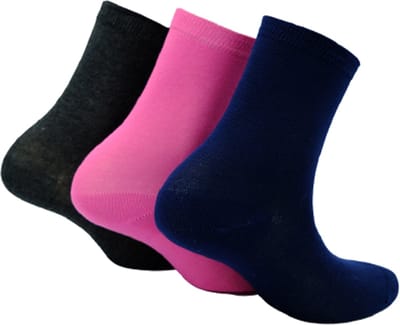 The Sockmaker - Sokken Dames - 3-Pack - Maat 36-41 - Duurzaam Bamboe & Naadloos - Effen Fuchsia, Navy & Antraciet