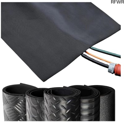 RFWR® Kabelbeschermingsmat 3 mm - Slipvaste rubberen kabelmat voor buiten en evenementen