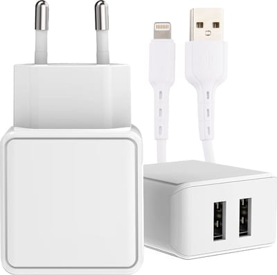 Oplader geschikt voor iPhone / iPad - Lightning - 1 Meter - Usb Stekker - Oplader - Wit
