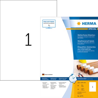 HERMA 10775 printeretiket Wit Zelfklevend printerlabel