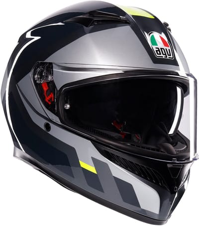AGV K3 E2206 MPLK Shade Grijs Geel Fluo Integraalhelm - Maat L - Helm