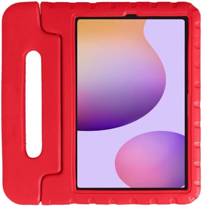Kinder Tablethoes met Handvat Rood Geschikt voor Samsung Galaxy Tab S6 - Tablethoes Kindvriendelijk - Beschermhoes voor Kinderen - Shockproof - met Standaard - Tegen Vallen