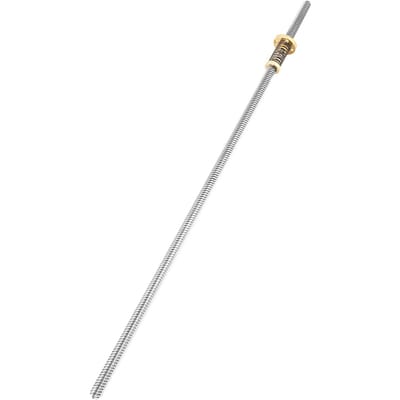 T8 Draadstang Schroef met Anti-Backlash Veerbelaste Moer voor 3D Printer (400mm) white