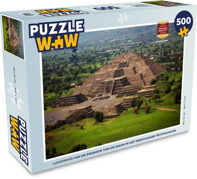 Puzzel Luchtfoto van de Piramide van de Maan in het Mexicaanse Teotihuacán - Legpuzzel - Puzzel 500 stukjes