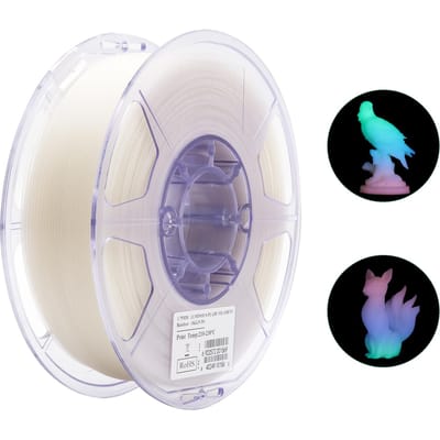 Filament PLA multicolore arc-en-ciel lumineux pour imprimante 3D, 1,75 mm, précision dimensionnelle, 1 kg noir