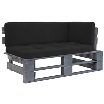 vidaXL - Tuinhoekbank - pallet - geïmpregneerd - grenenhout - grijs