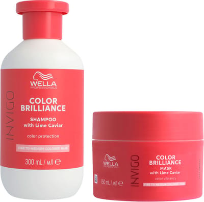 Wella - Invigo Color Brilliance Shampoo Gekleurd & Fijn Haar 300ml - Invigo Color Brilliance Mask Gekleurd & Fijn Haar 150ml - Voordeelverpakking