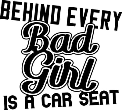 Decoratieve auto - raam - bumper sticker Behind every Badgirl
