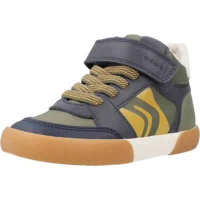GEOX GISLI PEUTERJONGENS Sneakers - MILITAIR GROEN/MARINEBLAUW - Maat 20