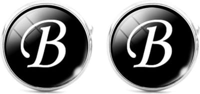 Montebello Manchetknopen Letter B - Metaal - Alfabet - ∅16mm