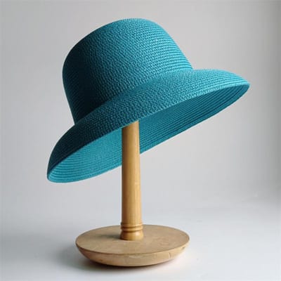 Chapeaux Chapeau Hepburn Chapeau à Capuche Vert Menthe Style Design Vintage Grands Rebords Chapeau de Paille Femmes Filles Couleur Unie Plage Vacances Grand Soleil 55-58CM black