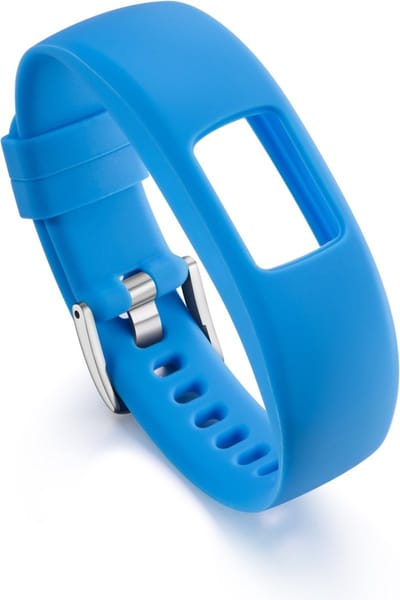 By Qubix - Siliconen sportbandje - Blauw - Geschikt voor Garmin Vivofit 4