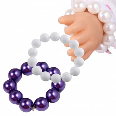2 Baby Pop armband wit en paars - Charme Bijoux