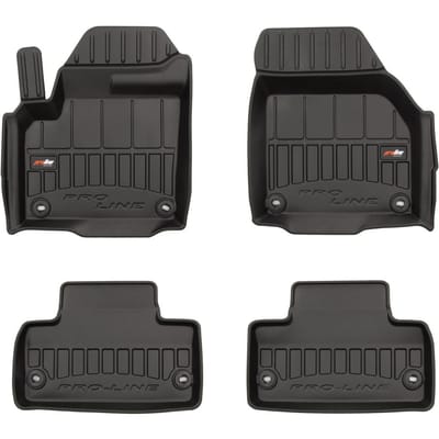 Frogum No.77 - Automatten set - Geschikt voor Land Rover Range Rover Evoque 2011-2019 - 3D TPE Rubber - 4-delig - Zwart