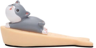 Deurstopper Katje - Dierenstopper Wedge - Voorkom Deurschade - Zachte PVC Bescherming - 100 g - Niet gespecificeerd